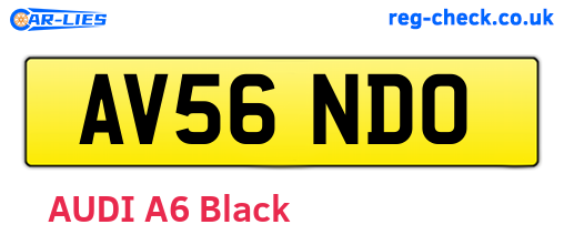 AV56NDO are the vehicle registration plates.