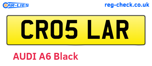 CR05LAR are the vehicle registration plates.