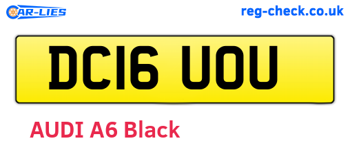 DC16UOU are the vehicle registration plates.
