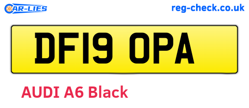 DF19OPA are the vehicle registration plates.