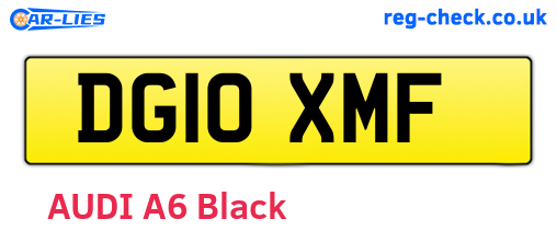DG10XMF are the vehicle registration plates.