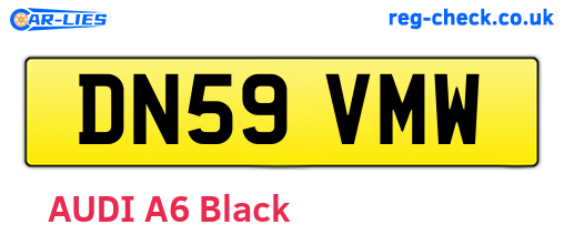 DN59VMW are the vehicle registration plates.