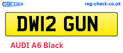 DW12GUN are the vehicle registration plates.