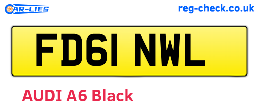 FD61NWL are the vehicle registration plates.