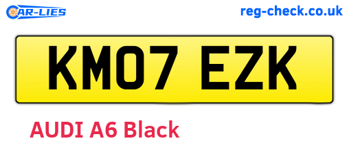 KM07EZK are the vehicle registration plates.
