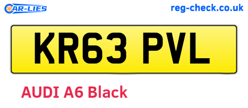 KR63PVL are the vehicle registration plates.