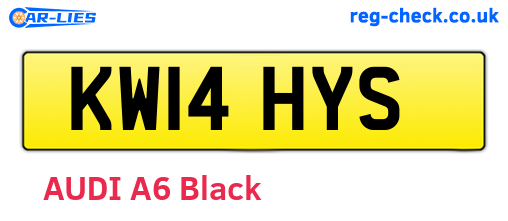 KW14HYS are the vehicle registration plates.