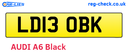 LD13OBK are the vehicle registration plates.