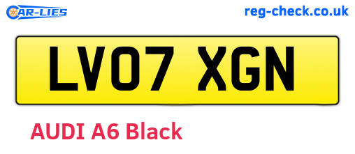 LV07XGN are the vehicle registration plates.