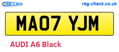 MA07YJM are the vehicle registration plates.