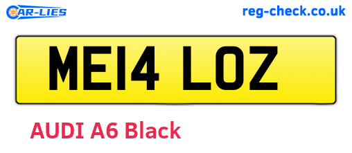 ME14LOZ are the vehicle registration plates.