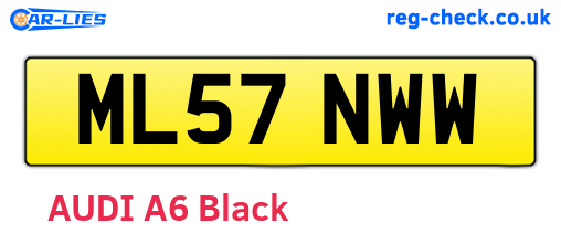 ML57NWW are the vehicle registration plates.