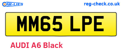 MM65LPE are the vehicle registration plates.
