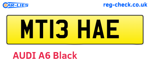 MT13HAE are the vehicle registration plates.
