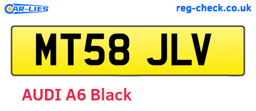 MT58JLV are the vehicle registration plates.