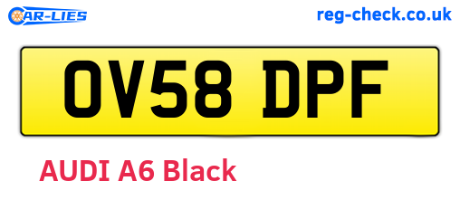 OV58DPF are the vehicle registration plates.