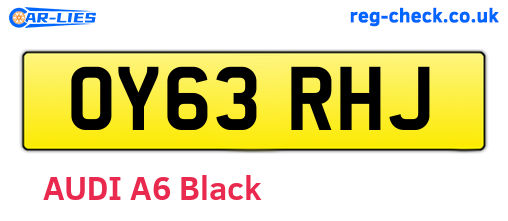OY63RHJ are the vehicle registration plates.