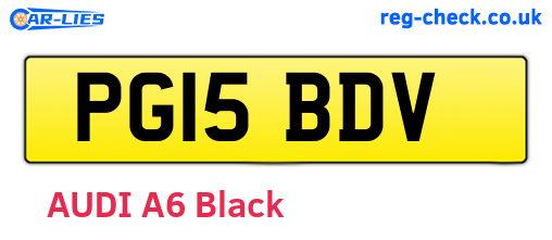 PG15BDV are the vehicle registration plates.