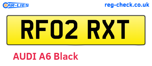 RF02RXT are the vehicle registration plates.