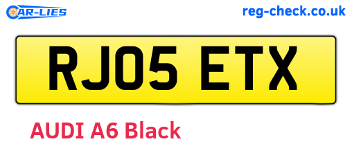 RJ05ETX are the vehicle registration plates.