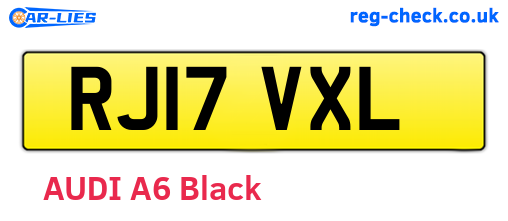 RJ17VXL are the vehicle registration plates.