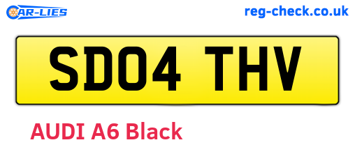 SD04THV are the vehicle registration plates.