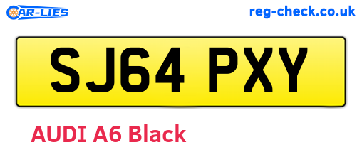 SJ64PXY are the vehicle registration plates.
