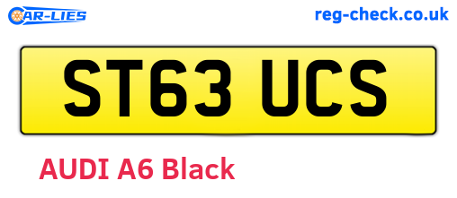 ST63UCS are the vehicle registration plates.