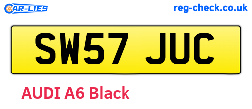 SW57JUC are the vehicle registration plates.