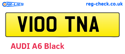 V100TNA are the vehicle registration plates.