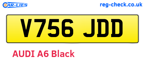V756JDD are the vehicle registration plates.