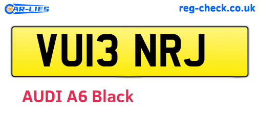 VU13NRJ are the vehicle registration plates.