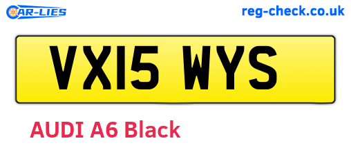 VX15WYS are the vehicle registration plates.