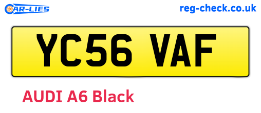 YC56VAF are the vehicle registration plates.