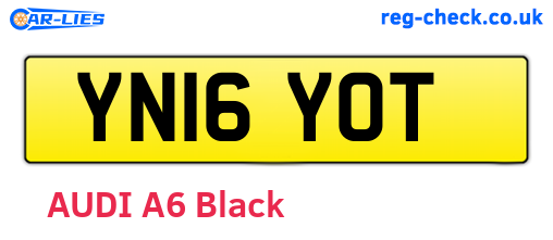YN16YOT are the vehicle registration plates.