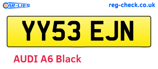 YY53EJN are the vehicle registration plates.
