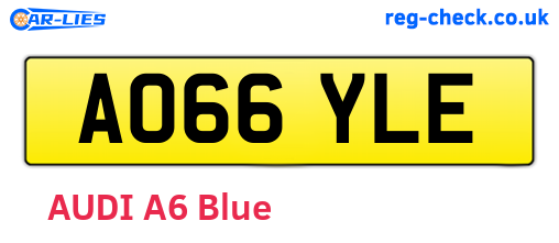 AO66YLE are the vehicle registration plates.