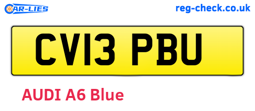 CV13PBU are the vehicle registration plates.