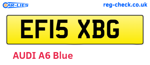 EF15XBG are the vehicle registration plates.