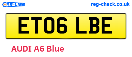 ET06LBE are the vehicle registration plates.