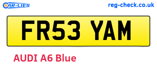 FR53YAM are the vehicle registration plates.