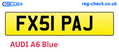 FX51PAJ are the vehicle registration plates.