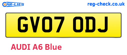 GV07ODJ are the vehicle registration plates.