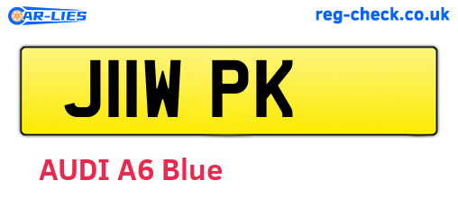J11WPK are the vehicle registration plates.