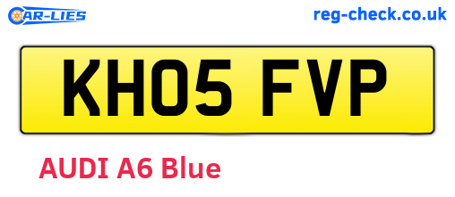 KH05FVP are the vehicle registration plates.