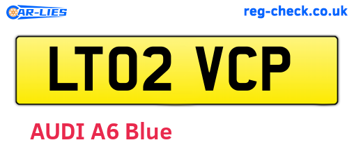 LT02VCP are the vehicle registration plates.