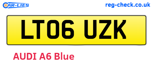 LT06UZK are the vehicle registration plates.