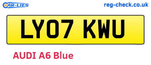LY07KWU are the vehicle registration plates.