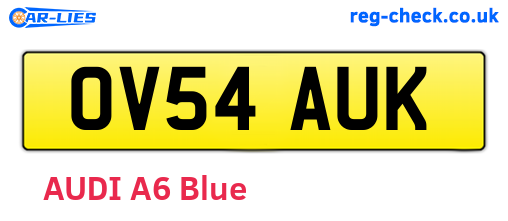 OV54AUK are the vehicle registration plates.