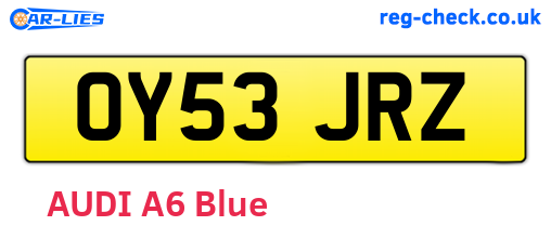 OY53JRZ are the vehicle registration plates.